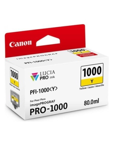 Canon originál ink 0549C001, yellow, 3365str., 80ml, PFI-1000Y, Canon imagePROGRAF PRO-1000