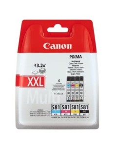 Canon originál ink CLI-581 XXL CMYK Multi Pack, CMYK, 4*11.7ml, 1998C005, very high capacity, Canon 4-pack PIXMA TR7550, TR8550,