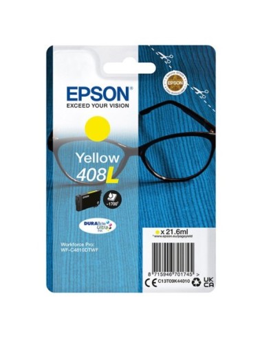Epson originál ink C13T09K44010, T09K440, 408L, yellow, 21.6ml, Epson WF-C4810DTWF