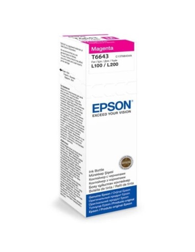 Epson originál ink C13T66434A, magenta, 70ml, Epson L100, L200, L300