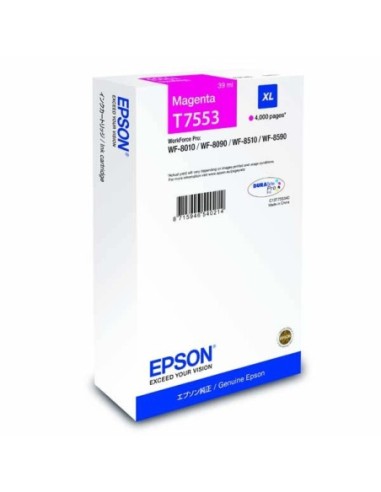 Epson originál ink C13T755340, T7553, XL, magenta, 4000str., 39ml, 1ks, Epson WorkForce Pro WF-8590DWF