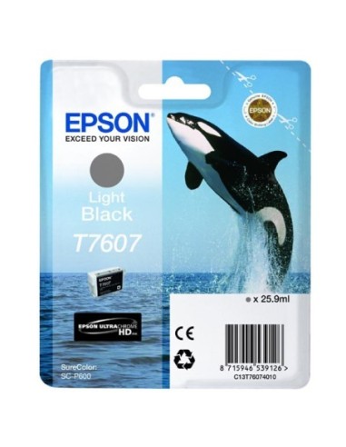 Epson originál ink C13T76074010, T7607, light black, 25,9ml, 1ks, Epson SureColor SC-P600