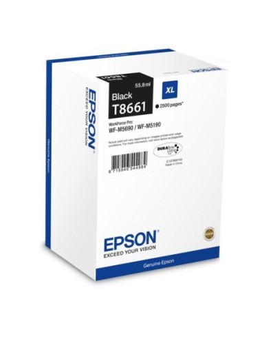 Epson originál ink C13T865140, T8651, XXL, black, 10000str., 221ml, 1ks, Epson WorkForce Pro WF-M5690DWF