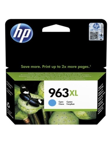 HP originál ink 3JA27AE*301, HP 963XL, cyan, blister, 1600str., 22.92ml, high capacity, HP Officejet Pro 9012, 9014, 9015, 9016,