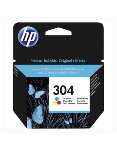 HP originál ink N9K05AE, HP 304, Tri-color, 100str., HP DeskJet 2620,2630,2632,2633,3720,3730,3732,3735