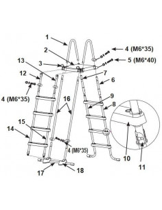 Intex 28077 Bazénový rebrík 1,32m 2