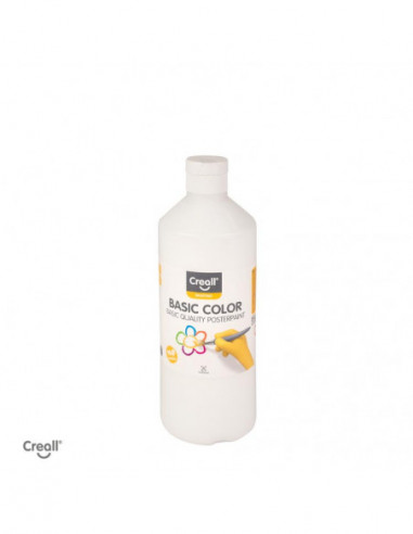 Farby temperové 500ml CREALL biela