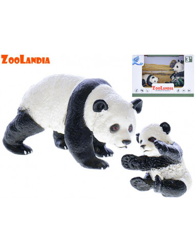 Zoolandia panda s mláďaťom 4,5-10cm 2druhy v krabičke