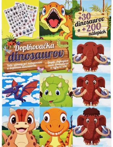 Doplňovačka dinosaurov omaľovánka +200 nálepiek