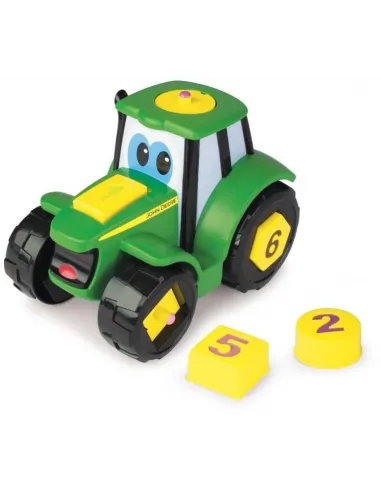 John Deere Traktor Johnny s číslami 21cm