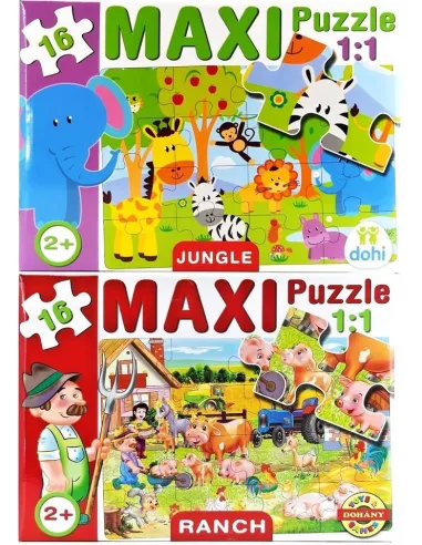 Maxi puzzle pre najmenších 16ks Ďzsungľa