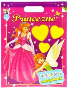 Princezné vyfarbuj nálepkami