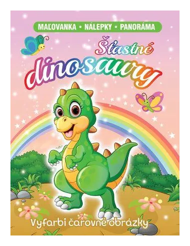 Šťastné dinosaury omaľovánka