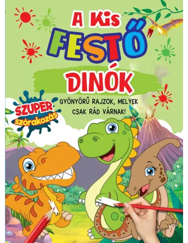 A kis festő dinók + vízfesték ecsettel (Maďarská verzia)