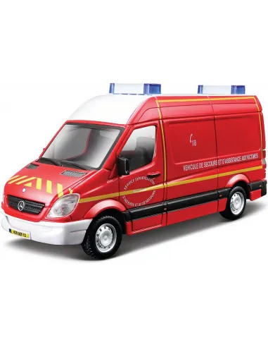 Bburago Mercedes-Benz Sprinter 1:50 červená - hasiči