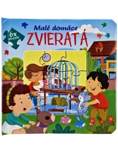 Malé domáce zvieratá kniha puzzle 6x