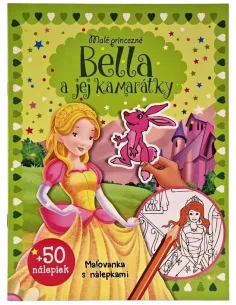 Malé princezné Bella a jej kamarátky maľovánka s nálepkami