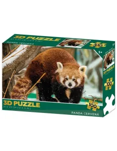 Puzzle 3D Panda červená 100 dielikov