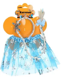 Set karneval princezná modrá 30cm