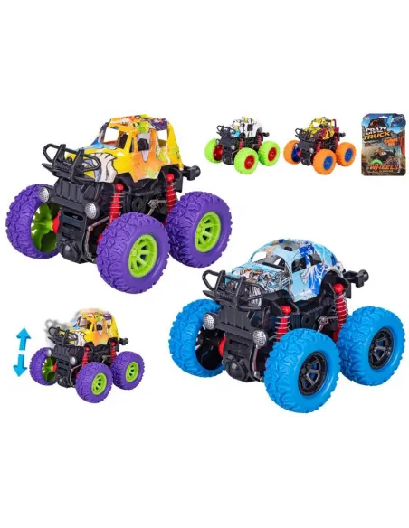 Auto Monster Crazy Truck na zotrvačník 9cm - náhodná