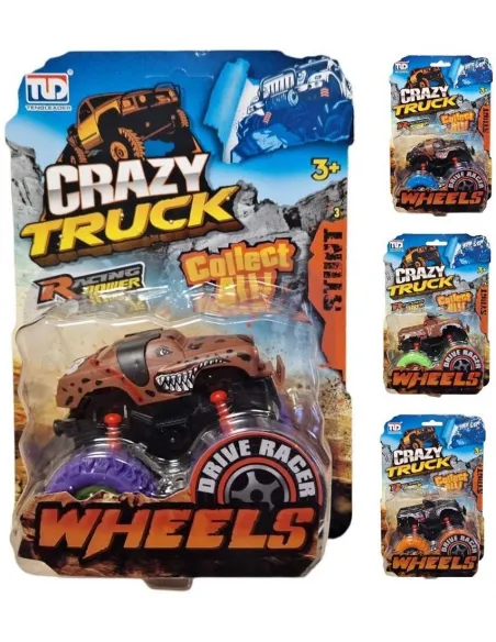 Auto Monster Crazy Truck na zotrvačník 9cm - náhodná