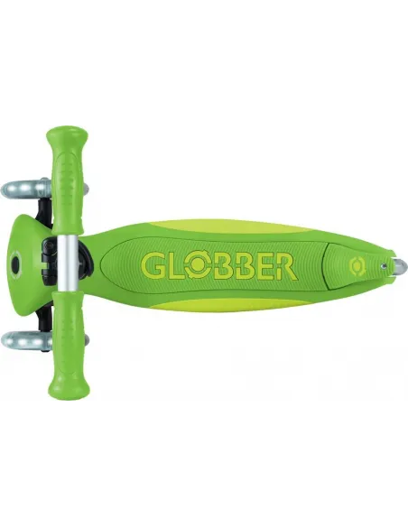 Globber detská skladacia kolobežka - Primo Foldable Plus Lights V2 - Apple Green/Lime Gree